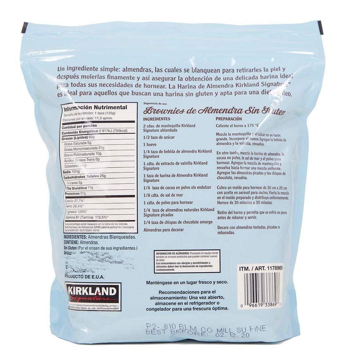 Kirkland Signature Harina de Almendra Blanqueada Super Fina Kirkland Signature - 1.361 kg