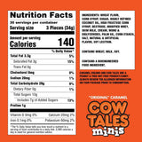 Goetze's Candy Vanilla Cow Tales Minis - 2.25 Pound Tub (36 Ounces) - Fresh from the Factory