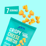 Jans Crispy Cheese Wonton Chips with Cheese Filling 5.29 oz - Crunchy Bite Size Snacks Fried Wonton Strips Snack, Cheese Crisps, Authentic Asian