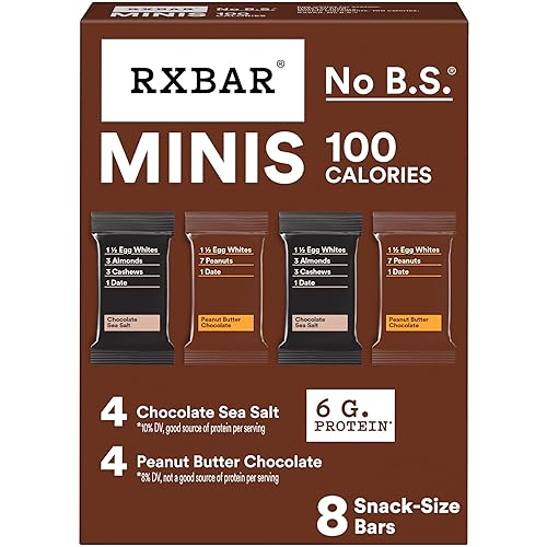 RXBAR Minis Protein Bars, Protein Snack, Snack Bars, Variety Pack, 7.3oz Box (8 Count)