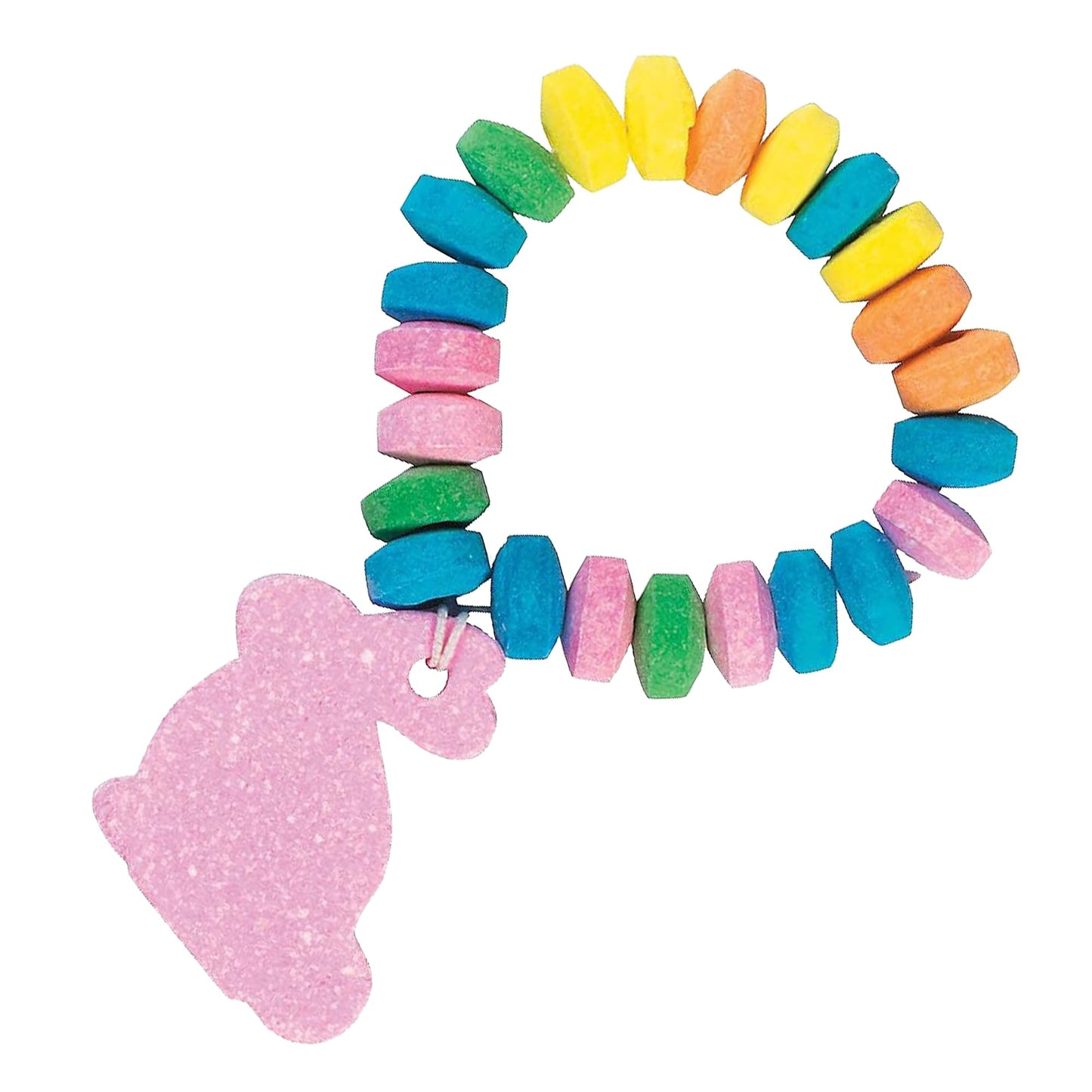 Fun Express Easter Candy Stretchable Edible Bunny Bracelets - Great for Easter Egg Hunts and Other and Spring Celebrations (12 Pieces)