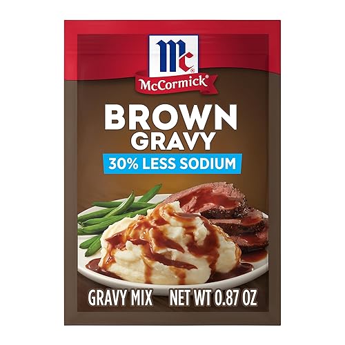 McCormick 30% Less Sodium Brown Gravy Mix, 0.87 oz