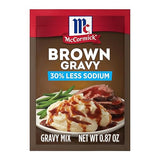 McCormick 30% Less Sodium Brown Gravy Mix, 0.87 oz