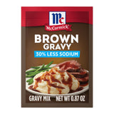 McCormick 30% Less Sodium Brown Gravy Mix, 0.87 oz
