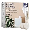 THE CLEAN PEOPLE Toilet Bowl Cleaner | Eco Friendly Toilet Bowl Cleaner Tablets for Removing Hard Water Stains, Rust, and Limescale Buildup (12 Count)