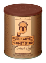 KURUKAHVECI MEHMET EFENDI Turkish Coffee, 100% Arabica, Finely Roasted Ground Coffee for Cezve, Rich Aroma, Medium, Authentic Turkish Coffee Tradition