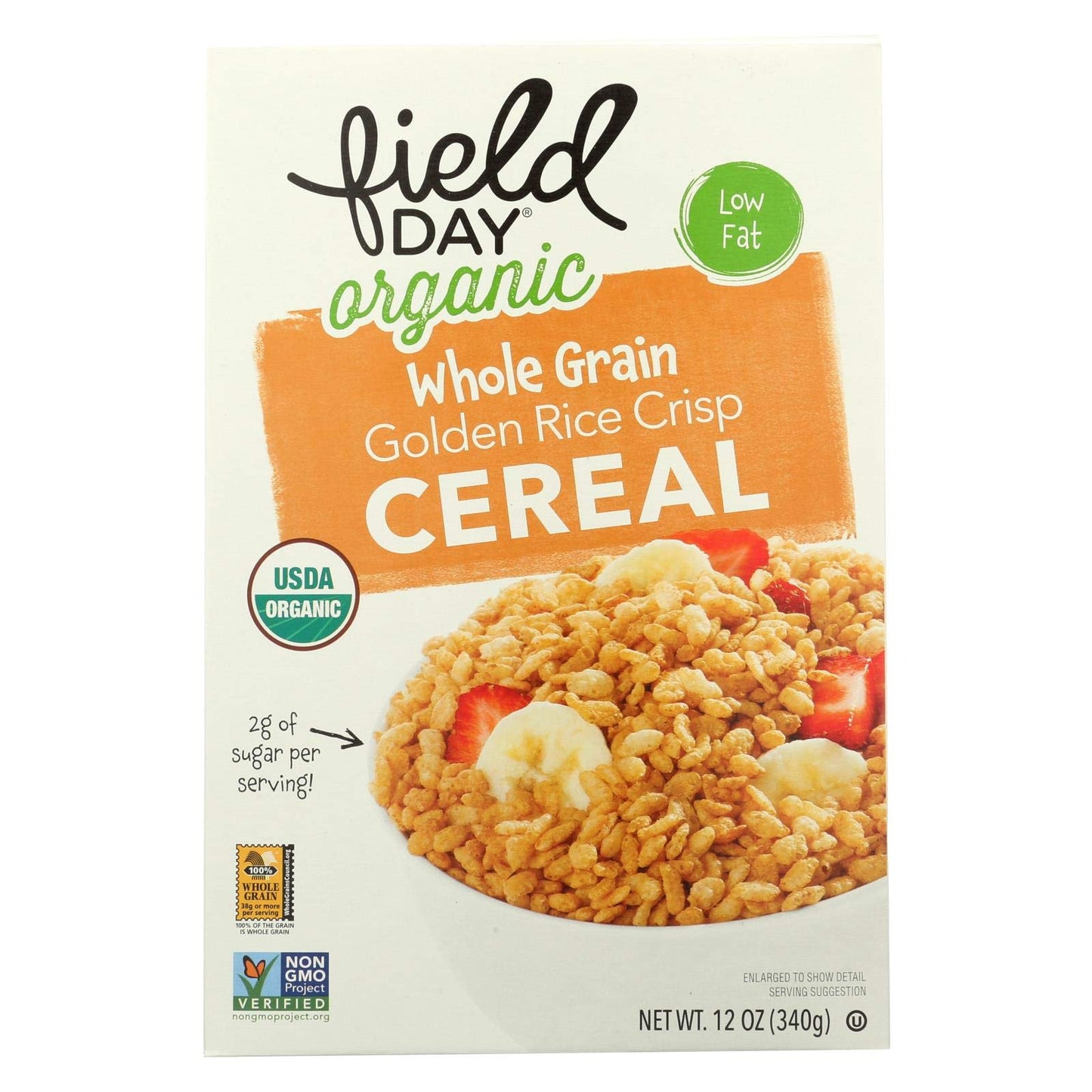 Field Day Whole Grain Golden Rice Crispies Organic Cereal - 12 oz
