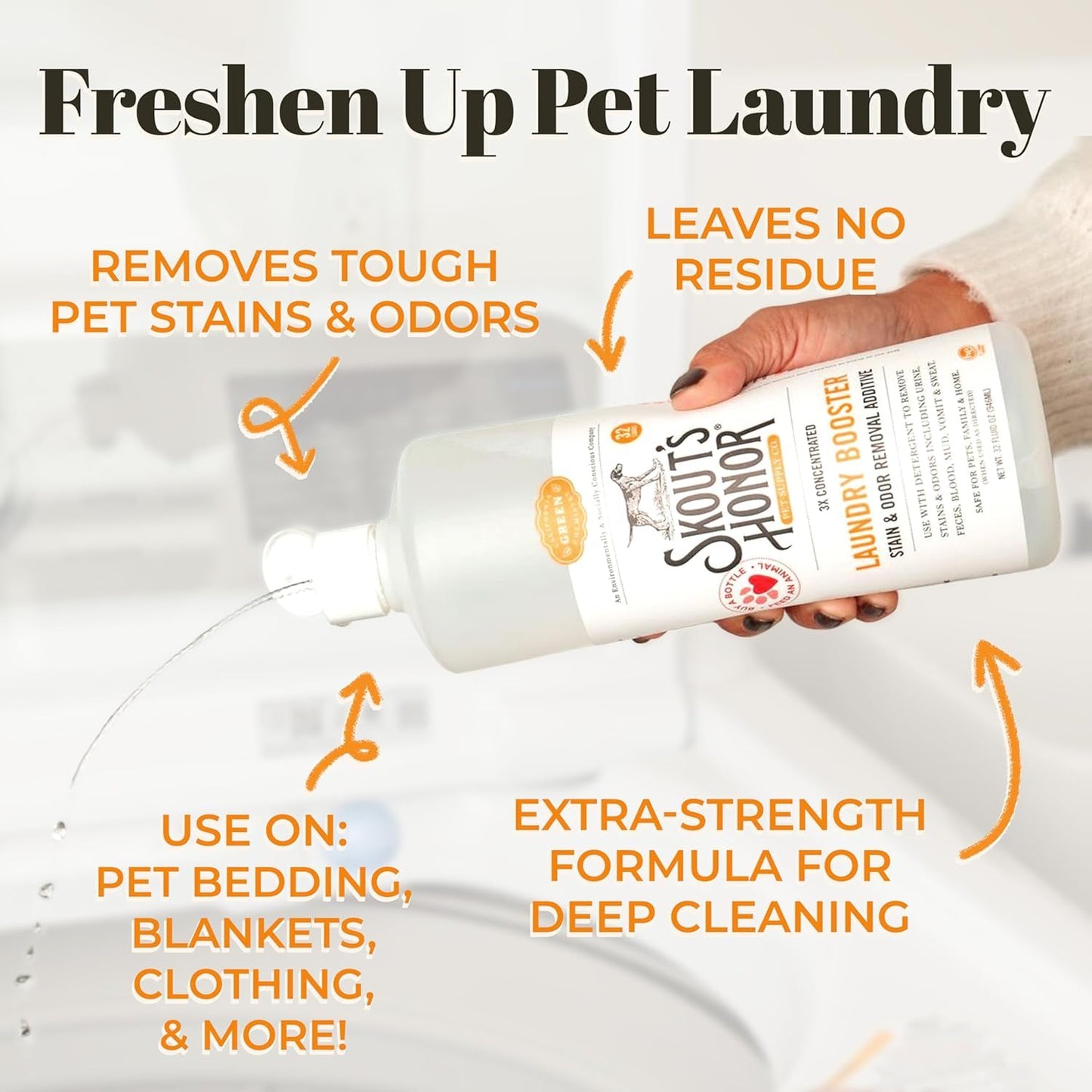Skout's Honor Laundry Booster Bundle - Plant-Powered Formula for Pet Bedding, Clothing, and Washable Pee Pads - Eco-Friendly & Cruelty-Free