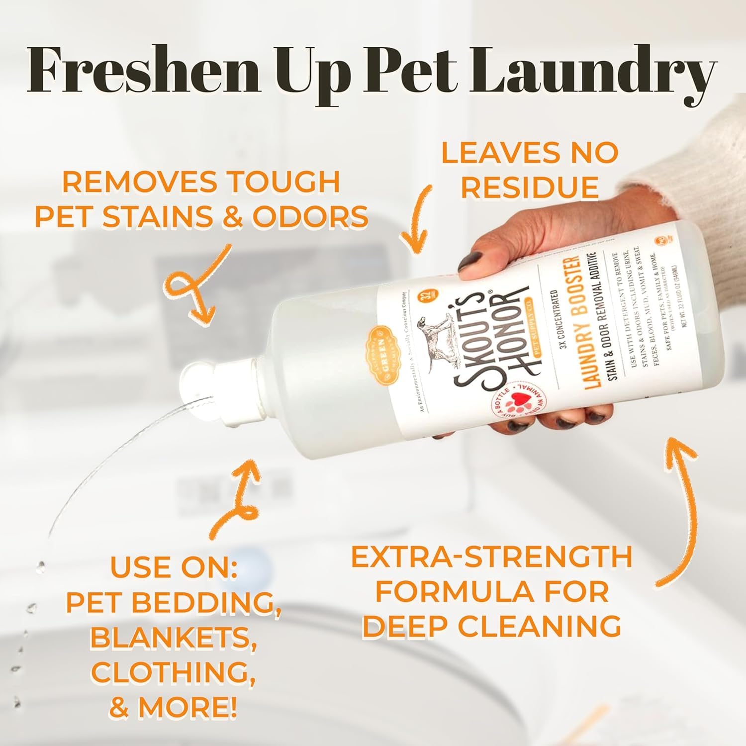Skout's Honor Laundry Booster Bundle - Plant-Powered Formula for Pet Bedding, Clothing, and Washable Pee Pads - Eco-Friendly & Cruelty-Free