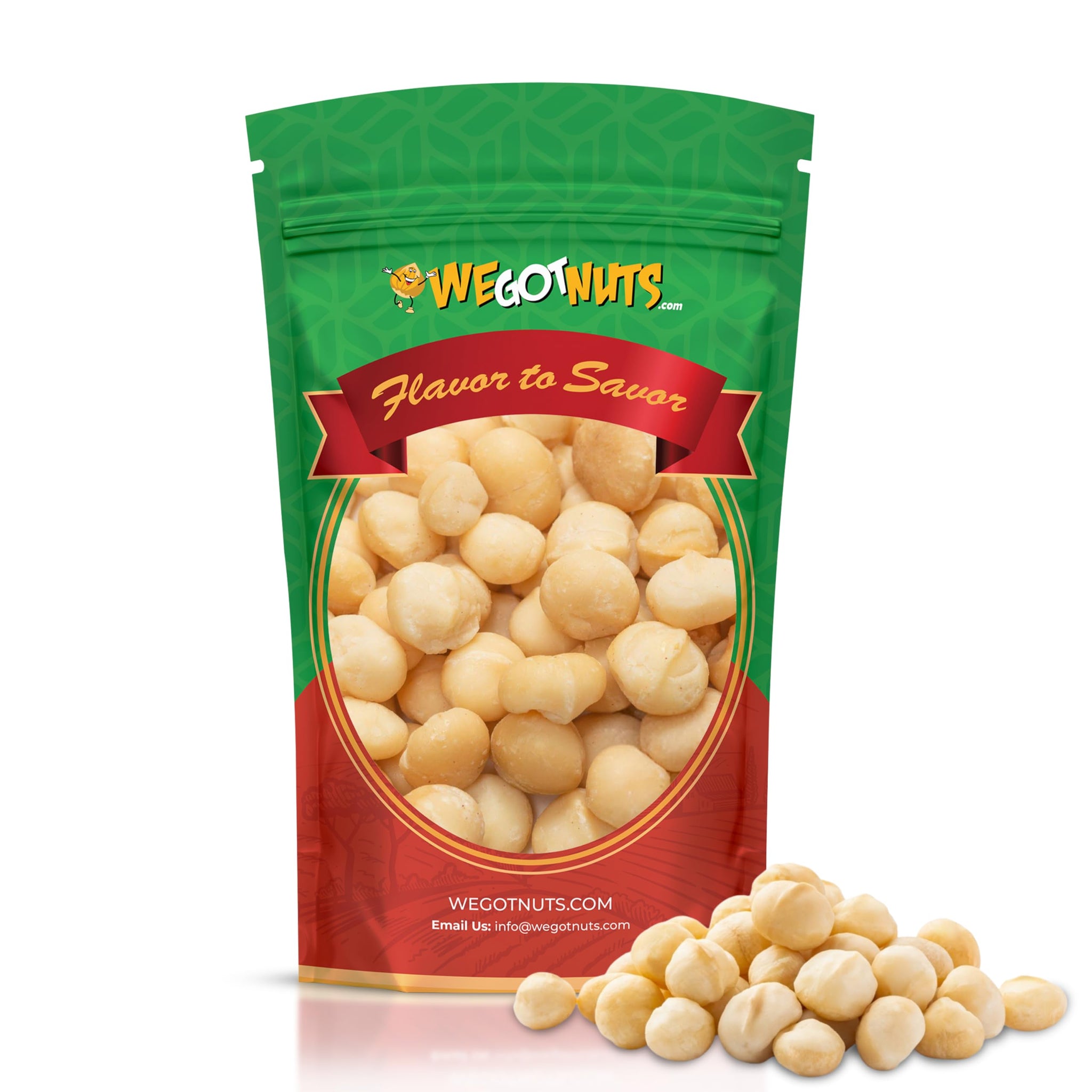 Raw Deluxe Macadamia Nuts - 1 lb - Shelled & Unsalted Premium Quality Kosher Raw Macadamia Nut Snack Pack By We Got Nuts - Natural Gourmet Fresh