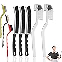 8 Pcs Crevice Cleaning Brush Set - Hard Bristle Cleaning Tools for Grout, Gaps & Narrow Spaces - Multi-Purpose Grout Brush, for Cleaning Bathroom