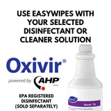 Diversey 5831874 EasyWipe Disposable Wiping System, DRY wipes - Use with Your Choice Disinfectant, 125 Large 12x10.5-Inch Wipes, 1-Refill Bag