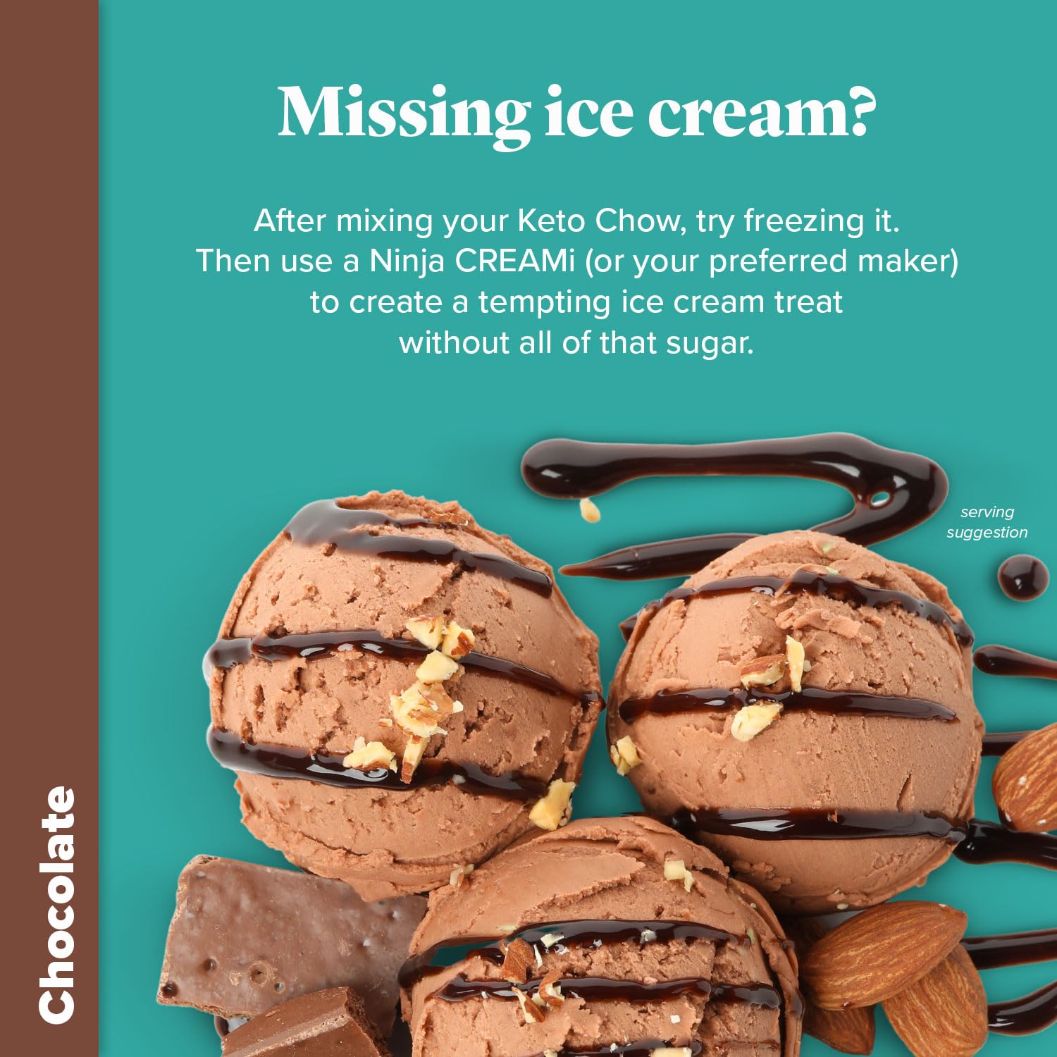 Keto Chow Chocolate | Keto Meal Replacement Shake Powder | Nutritionally Complete Keto Food | Low Carb Meals | Delicious Easy Meal Substitute Drink |