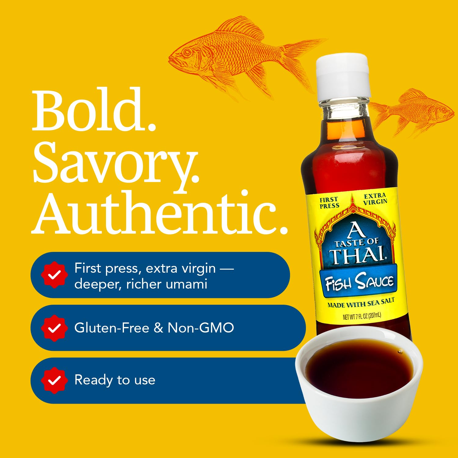A Taste of Thai Fermented Fish Sauce | All-Purpose Anchovy Sauce Seasoning for Thai Cooking | Ideal for Stir-Fries, Soups, Marinades & Dipping Sauces