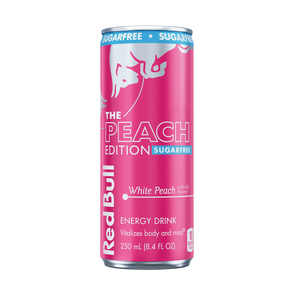 Red Bull Sugarfree Energy Drink, White Peach, Peach Edition