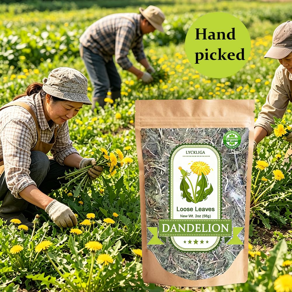 Dandelion Root Tea Loose Leaf, 2 oz (56g) - Organic Diente de Leon Herbal Tea for Liver & Kidney Cleanse, Digestive Aid, Natural Caffeine-Free