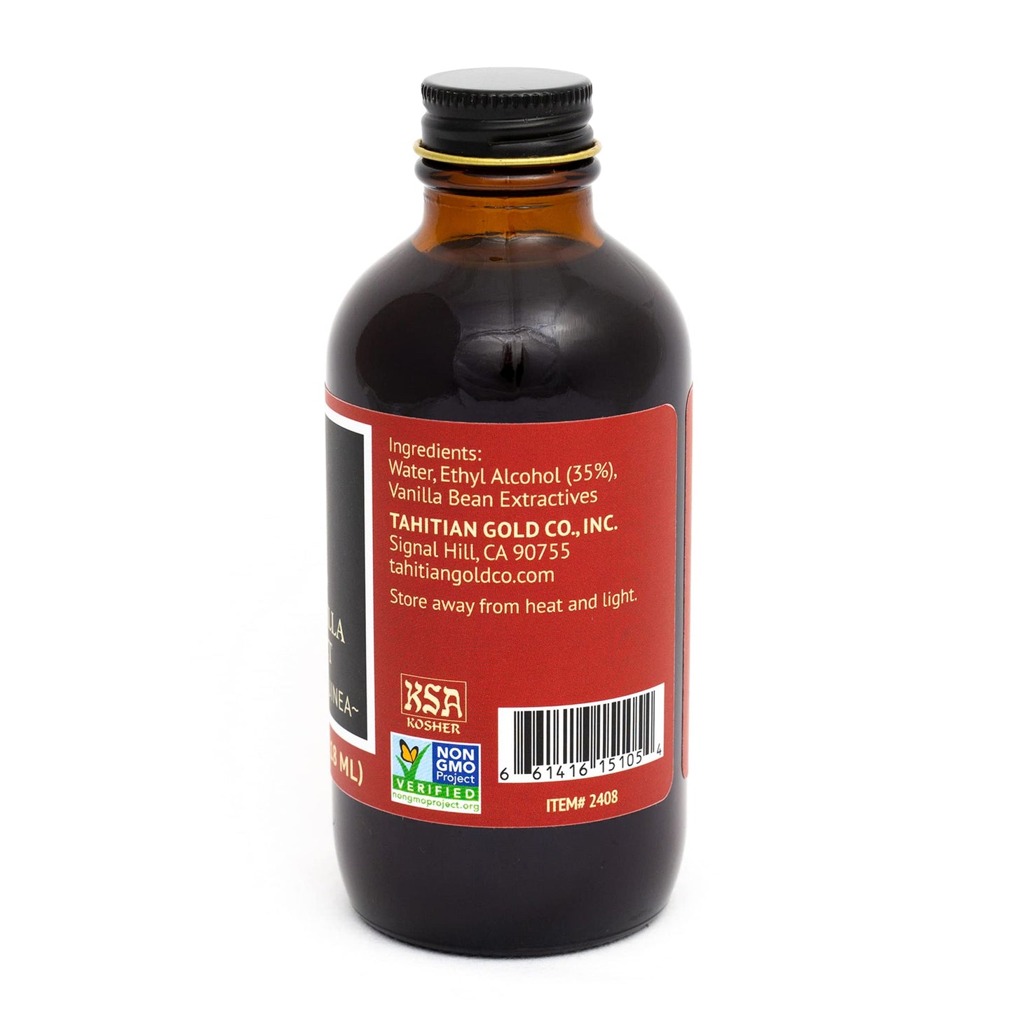 Tahitian Gold - Pure Vanilla Extract - Tahitian Select - Made From Top-Quality Tahitian Vanilla Beans of Papua New Guinea - 4 Fl Oz