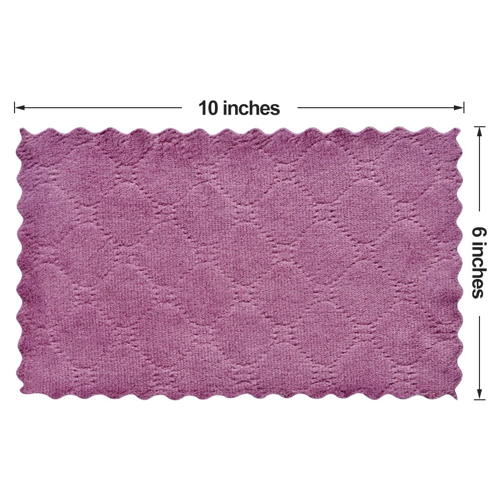 lSmall Reusable Cleaning Cloths, 6 x 10 inch, Super Absorbent Multipurpose Dish Cloths, for Furniture Rags, Kitchen Cloths, Tableware Quick-Drying