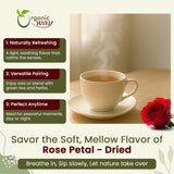 Organic Way Rose Petals Dried (Rosa Centifolia) - Pure, Edible & Fragrant for Tea | Organic & Kosher Certified | Raw, Vegan, Non GMO & Gluten Free |