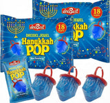 Hanukkah Dreidels Jewel Pop Ring Shape Candy - Blue Raspberry 36 Count Individually Wrapped Dreidel - Hanukah Decorations Kosher Candy Party Favor