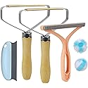 Pet Hair Removal Tool: 6 Pcs Dog Cat Hair Remover - Reusable Pet Hair Remover with Laundry Pet Hair Catcher - Portable Carpet Rake Scraper Fur Removal