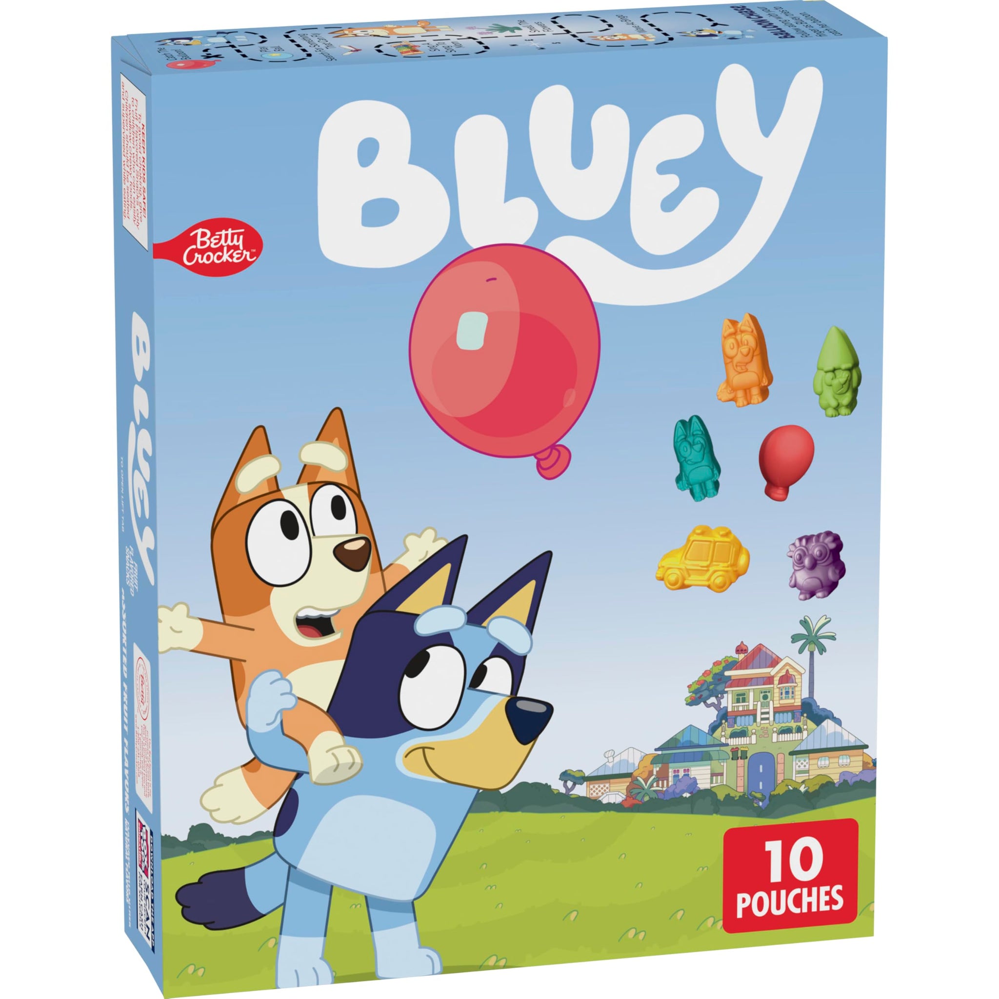 Bluey Fruit Flavored Snacks, Fat Free and Gluten Free Snacks, 8 oz (10 Pouches)