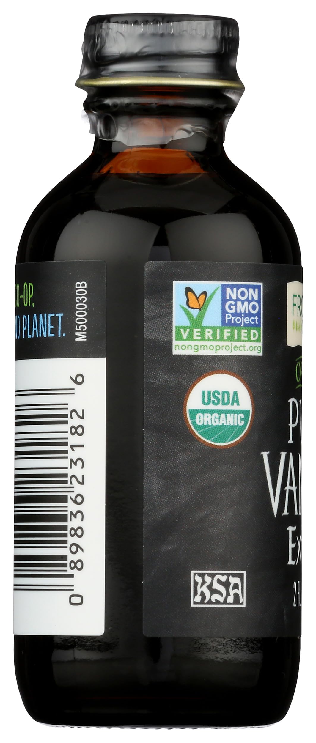 Frontier Co-op Organic Vanilla Extract, 2 Ounce Glass Bottle, Buttery Smooth, Sugar-Free Flavor For Smoothies and More