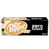 DR PEPPER and Cream Soda Zero Sugar, 12 fl oz cans, 12 pack
