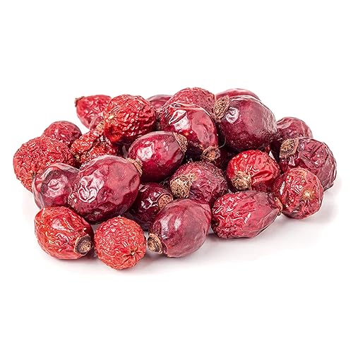 NY Spice Shop Rose Hips Whole - 8 Ounce Dried Rosa Canina Fruit - Dried Rosehip Berries Herbal Tea Ingredient - Pure Whole Rose Hips for Jams, Syrups