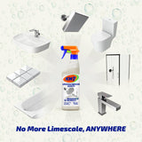KH-7 Limescale Remover Spray - Removes & Prevents Limescale Build-Up | For Shower, Tiles, Sink & Fixtures | 26 oz