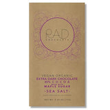Rad Chocolate Vegan 85% Cacao Sea Salt Chocolate Maple Sugar | 3 pack | Certified Organic | Gluten & Soy Free Chocolate | Paleo Friendly