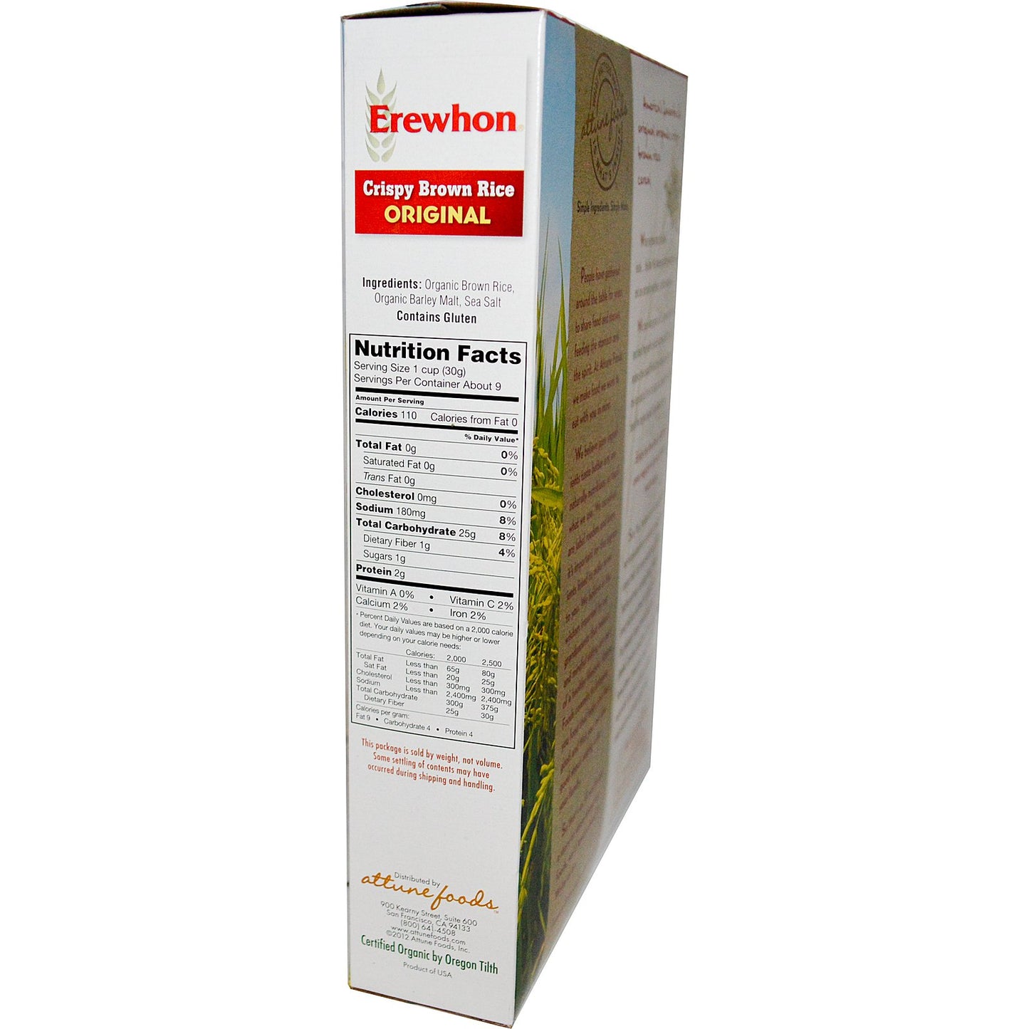 Erewhon Crispy Brown Rice Cereal Original -- 10 oz