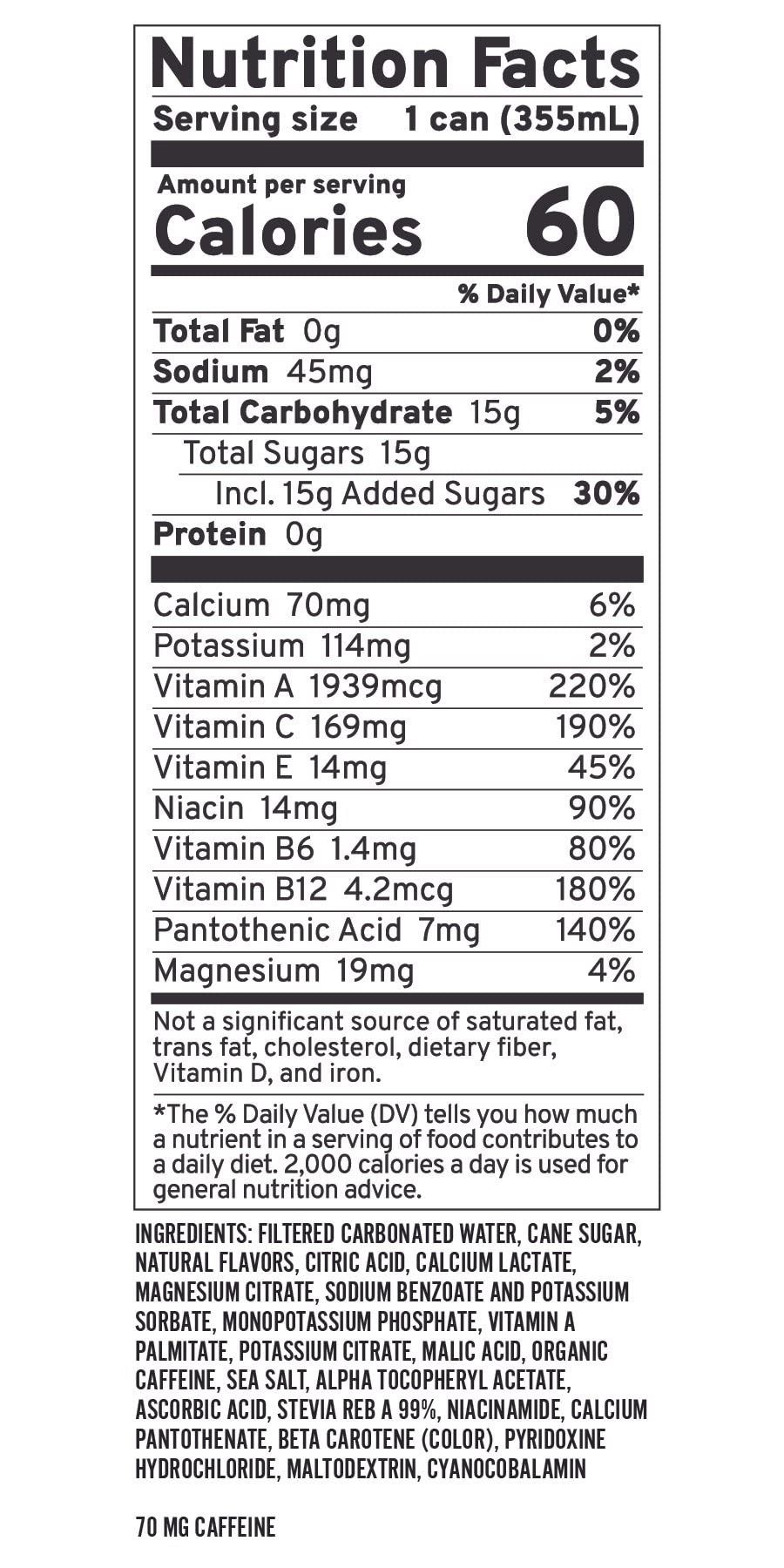 Sunshine Beverages, LLC Good Energy Drink, Clementine Twist, 12 Fl oz (Pack of 12)