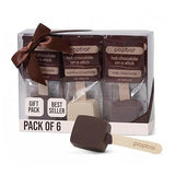 Popbar - Hot Chocolate Sticks - 6 Pack Variety Gift Pack Set Kit- 2 Dark, 2 Milk & 2 Vanilla White. Ideal for Holidays, Valentine's Day, Birthdays