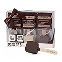 Popbar - Hot Chocolate Sticks - 6 Pack Variety Gift Pack Set Kit- 2 Dark, 2 Milk & 2 Vanilla White. Ideal for Holidays, Valentine's Day, Birthdays