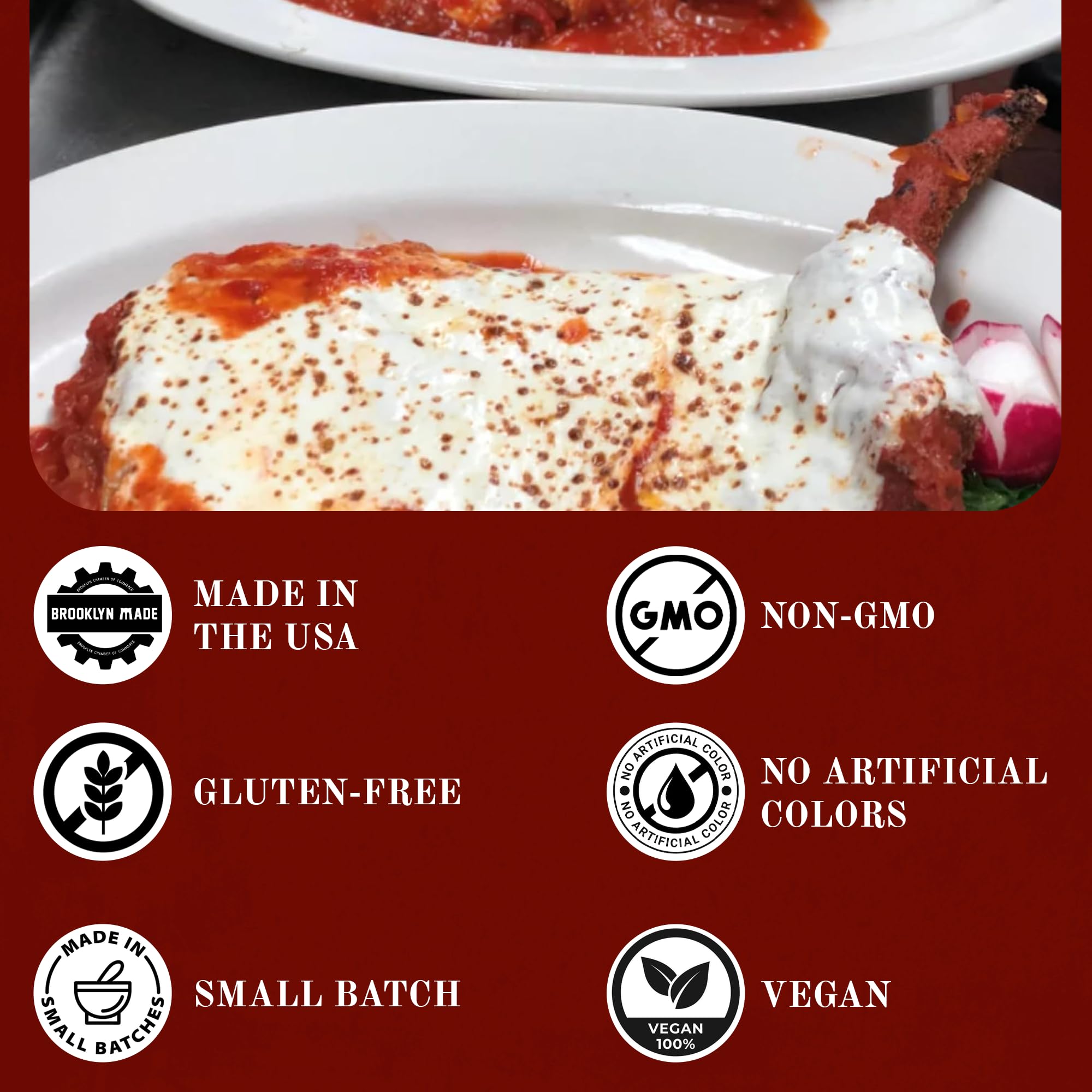 Michael's of Brooklyn Marinara Sauce, 32oz Jar with Spoon - Non-GMO, Gluten Free Italian Tomato Pasta Sauce - Tomatoes, Garlic, Basil, Olive Oil
