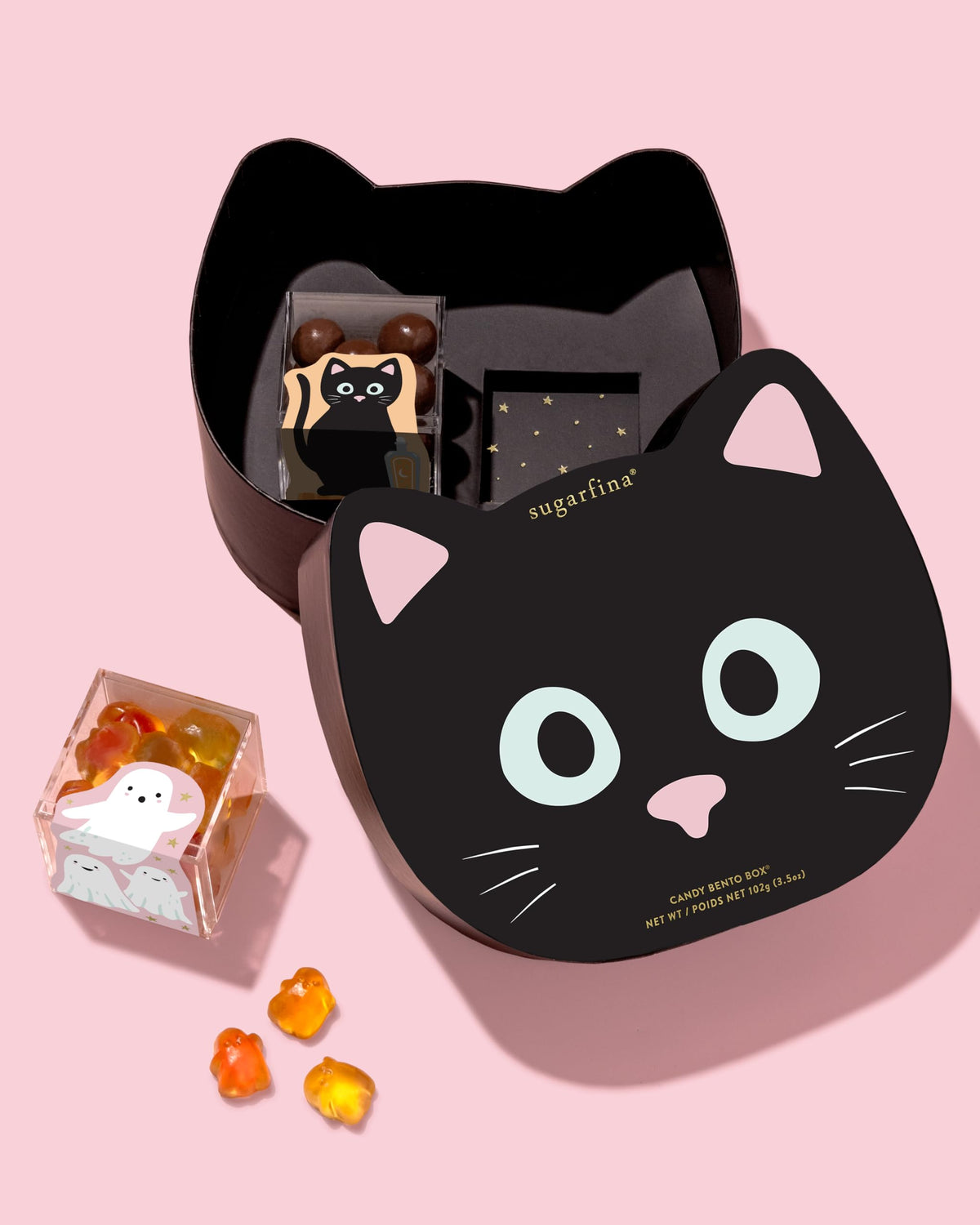 Sugarfina Black Cat 2 Piece Candy Bento Box, 1 Count