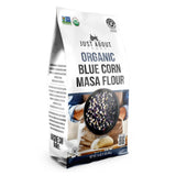 USDA Organic Blue Corn Flour 1lb, Flour for Tortillas, Sopes, and Mexican Dishes, Gluten-Free, Kosher and Vegan, Masa Flour for Baking, Just About