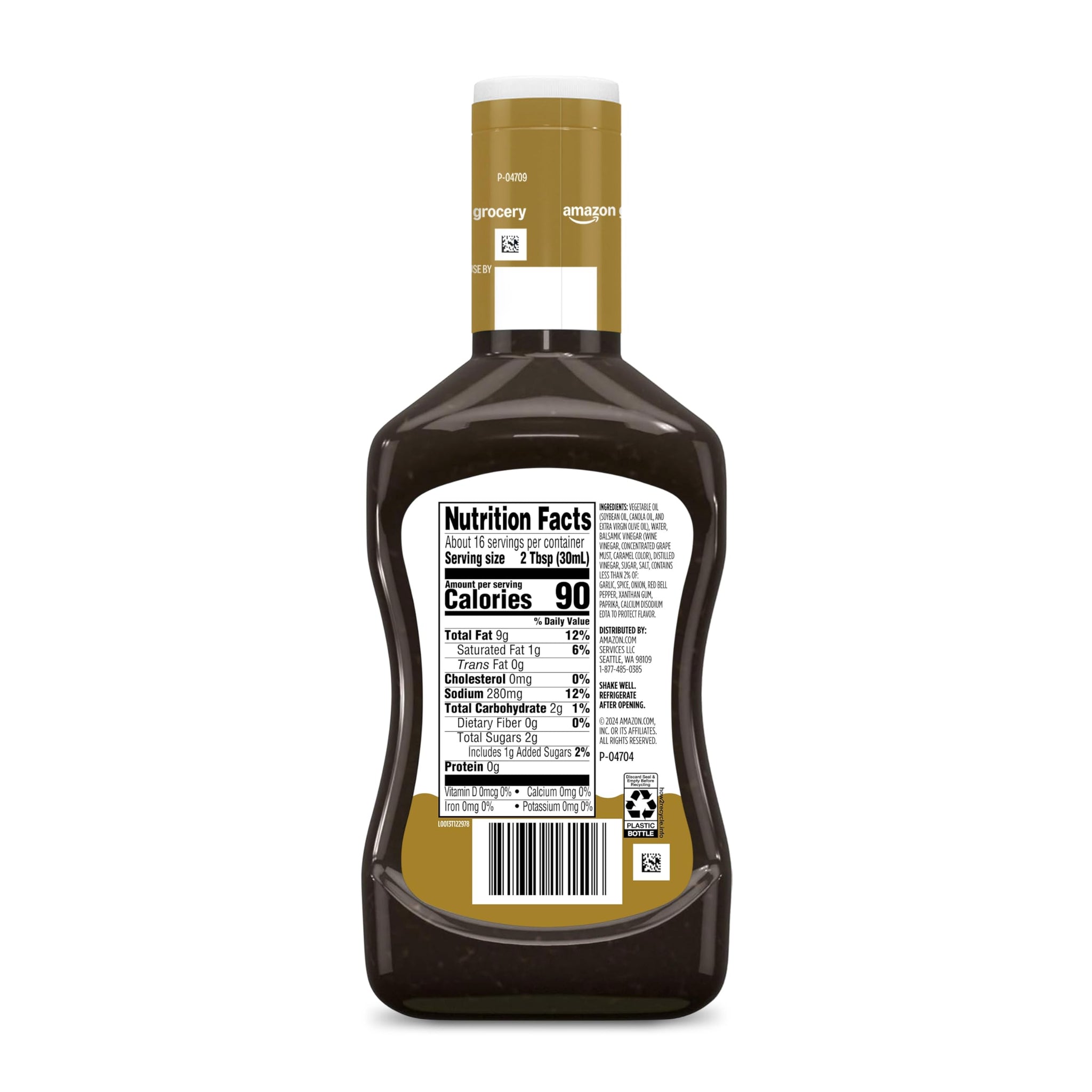 Amazon Grocery, Balsamic Vinaigrette Dressing, 16 Fl Oz