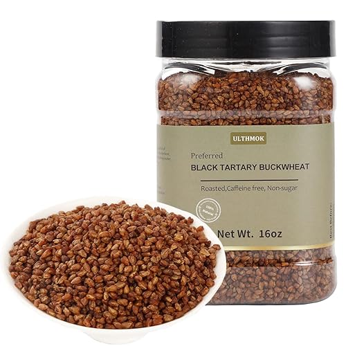 Premium Himalayan Tartary Buckwheat Tea,16Oz/453g,Black Roasted Buckwheat ,100%Natural & Caffeine Free,Aromatic.
