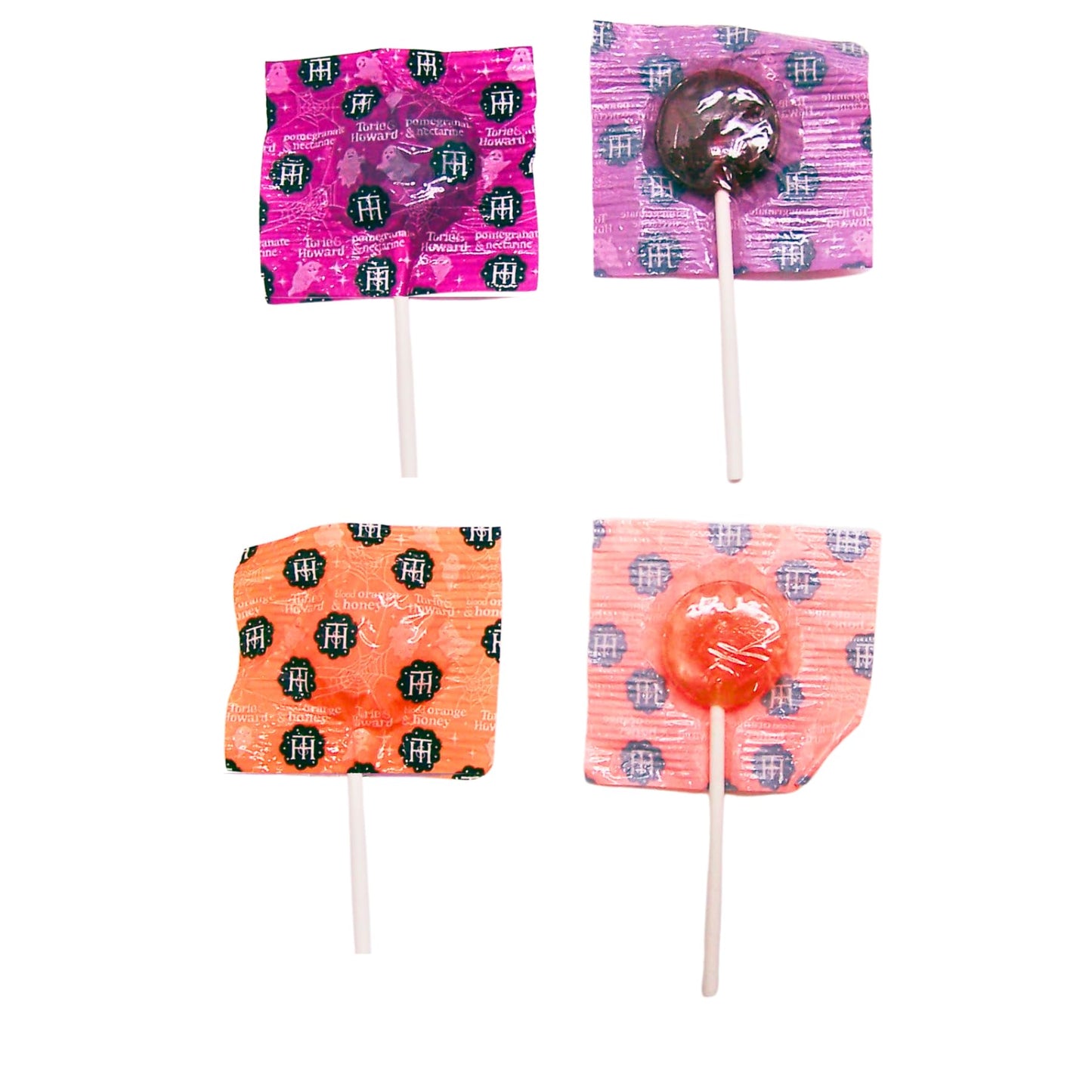 Halloween Inspired Lollipops with Blood Orange and Pomegranate Flavors, Allergen Friendly Treats, Set of 2, 8.7 Ounces