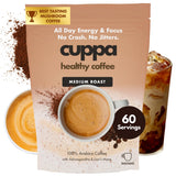Cuppa Coffee - Great tasting medium roast with mushrooms, adaptogens & superfoods - Lion's Mane, Ashwagandha, Cordyceps, MCT, Prebiotic Fiber