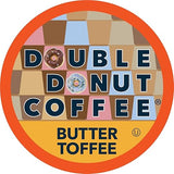 Double Donut Coffee Flavored Coffee Pods,Butter Toffee Coffee, Single Serve Medium Roast Coffee for Keurig K Cups Brewers, 24 Count