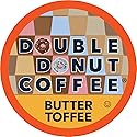 Double Donut Coffee Flavored Coffee Pods,Butter Toffee Coffee, Single Serve Medium Roast Coffee for Keurig K Cups Brewers, 24 Count