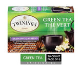 Twinings Jasmine Green Tea - 20 Tea Bags (Pack of 6)