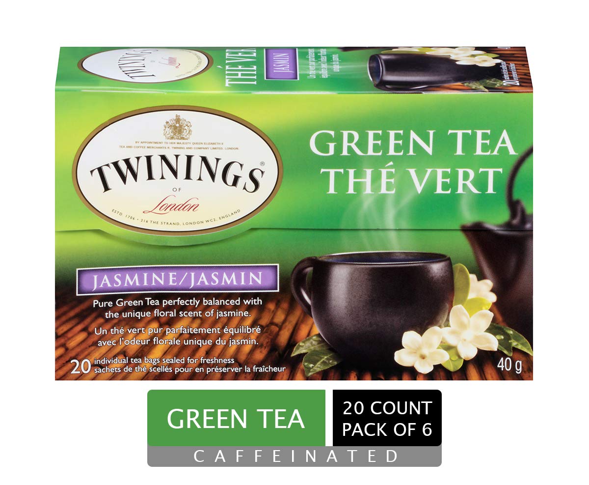 Twinings Jasmine Green Tea - 20 Tea Bags (Pack of 6)