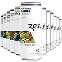 Zest Clean Energy Drinks Variety Pack - 3 Flavors - 120-150mg Caffeine + 100mg L-Theanine for Focus, Energy & Performance - Healthy Energy Drink 12oz