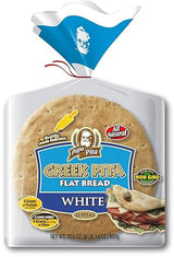 Greek Pita Flat Bread White, 12 ct (each bag) NON GMO Vegan Friendly 3 Bags