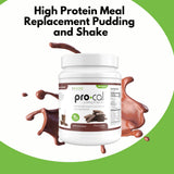 Pro-Cal Chocolate Meal Replacement Powder - High Protein, Low Calorie Shake & Pudding Mix - Low-Carb, Gluten Free - Breakfast Boost - Delicious & Easy