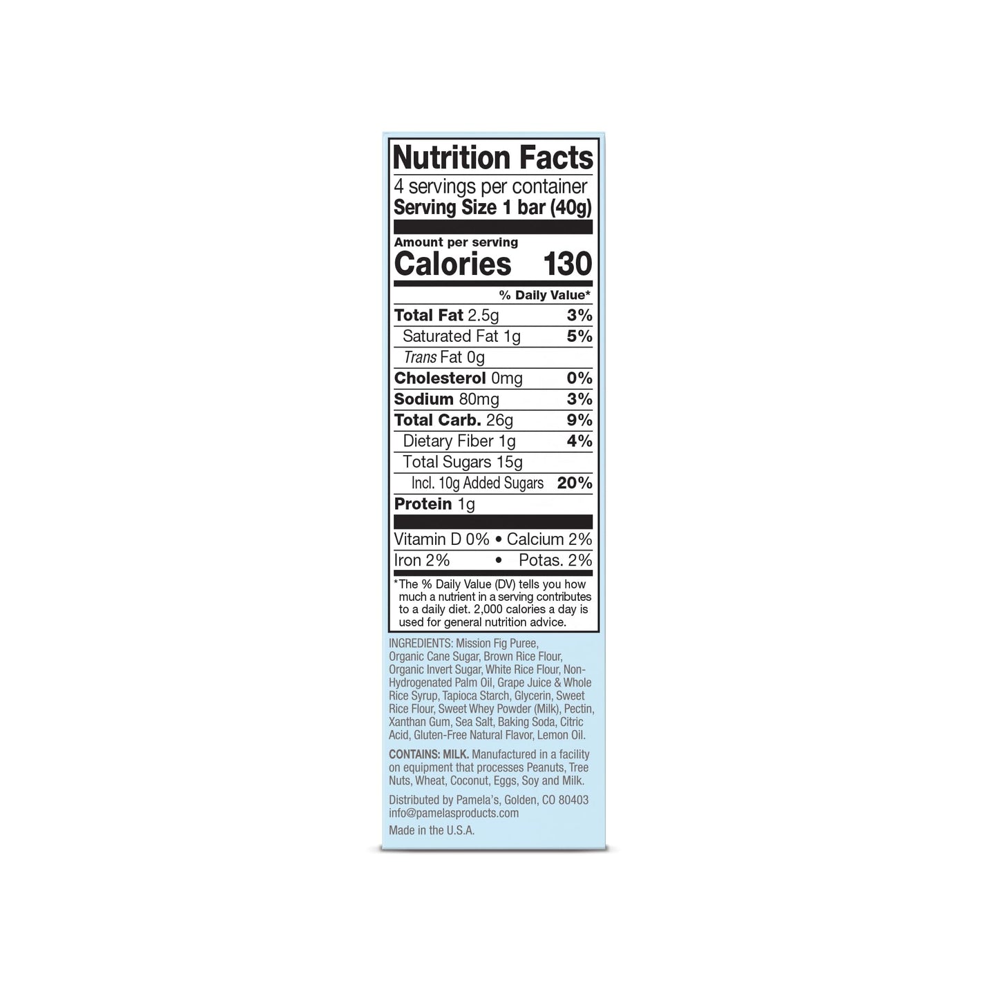 Pamelas Cookies Bag Figgies Mission, 5.64 oz